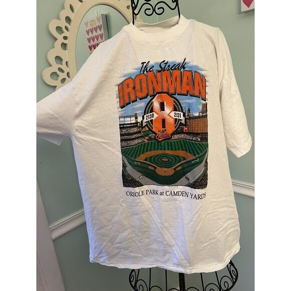 1995 CAMDEN YARDS The Streak XL T-Shirt CAL RIPKEN IRONMAN Oriole Park Baltimore - Picture 1 of 4